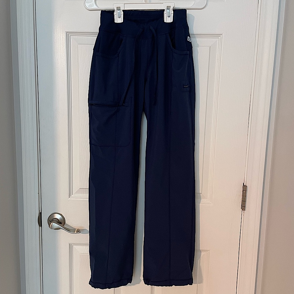 NAVY XS - Cherokee Infinity low rise straight leg drawstring scrub pant